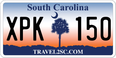 SC license plate XPK150