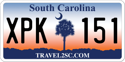 SC license plate XPK151
