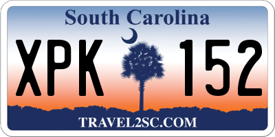 SC license plate XPK152