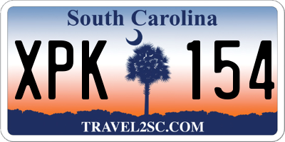 SC license plate XPK154