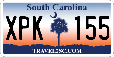SC license plate XPK155