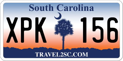 SC license plate XPK156