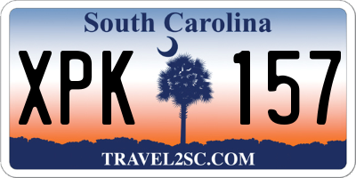 SC license plate XPK157