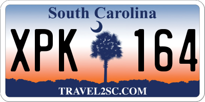 SC license plate XPK164