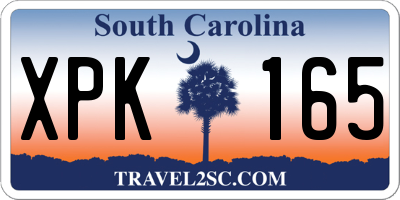 SC license plate XPK165
