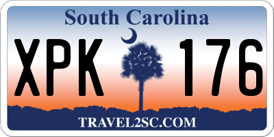 SC license plate XPK176