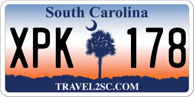 SC license plate XPK178