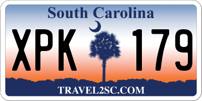 SC license plate XPK179