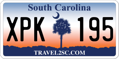 SC license plate XPK195