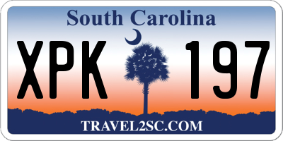 SC license plate XPK197