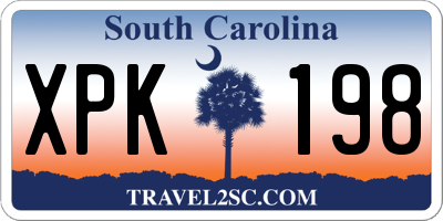 SC license plate XPK198