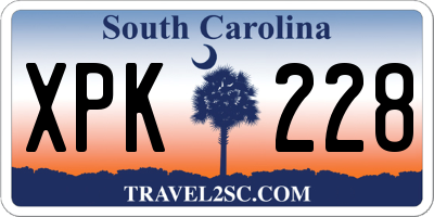 SC license plate XPK228