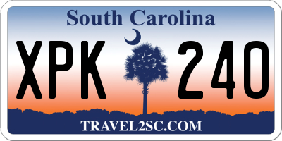 SC license plate XPK240