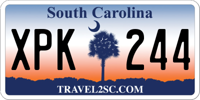 SC license plate XPK244
