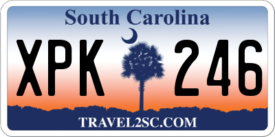 SC license plate XPK246