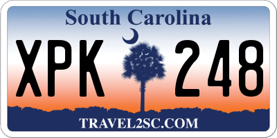 SC license plate XPK248