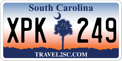 SC license plate XPK249