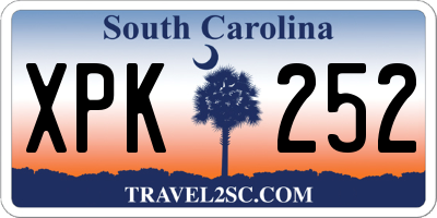 SC license plate XPK252
