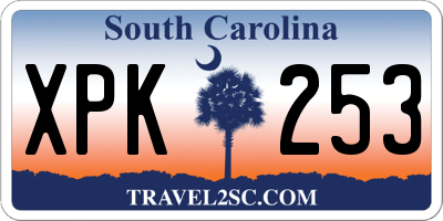 SC license plate XPK253