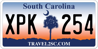 SC license plate XPK254