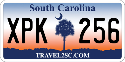 SC license plate XPK256