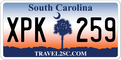SC license plate XPK259