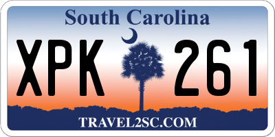 SC license plate XPK261