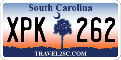 SC license plate XPK262