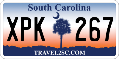 SC license plate XPK267