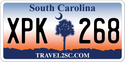 SC license plate XPK268