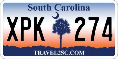 SC license plate XPK274