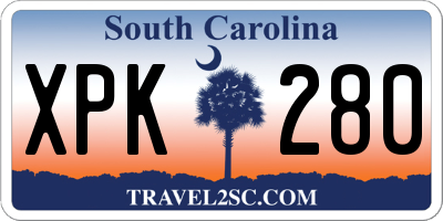 SC license plate XPK280