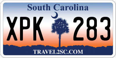 SC license plate XPK283