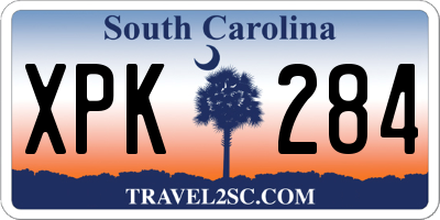 SC license plate XPK284