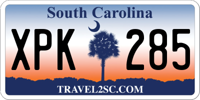 SC license plate XPK285