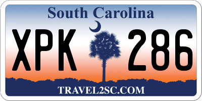 SC license plate XPK286