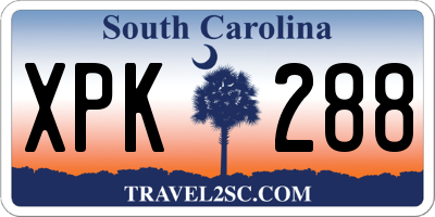 SC license plate XPK288