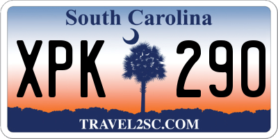 SC license plate XPK290