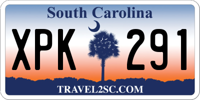SC license plate XPK291