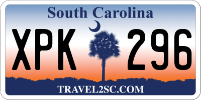 SC license plate XPK296