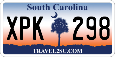 SC license plate XPK298