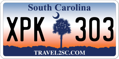 SC license plate XPK303