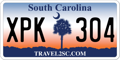 SC license plate XPK304