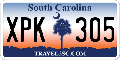 SC license plate XPK305
