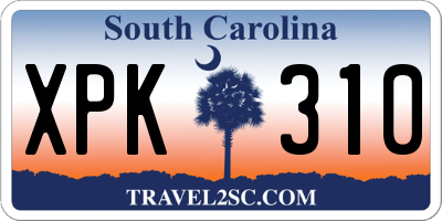 SC license plate XPK310