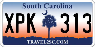 SC license plate XPK313