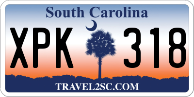 SC license plate XPK318