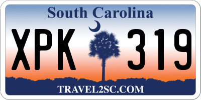 SC license plate XPK319