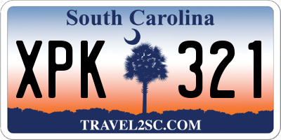 SC license plate XPK321