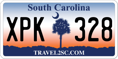 SC license plate XPK328
